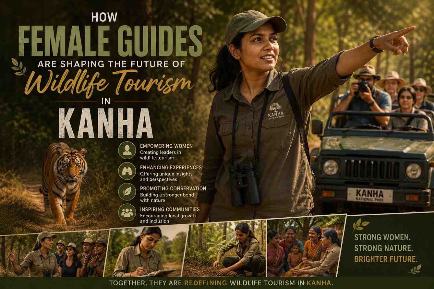 female guide in kanha safari